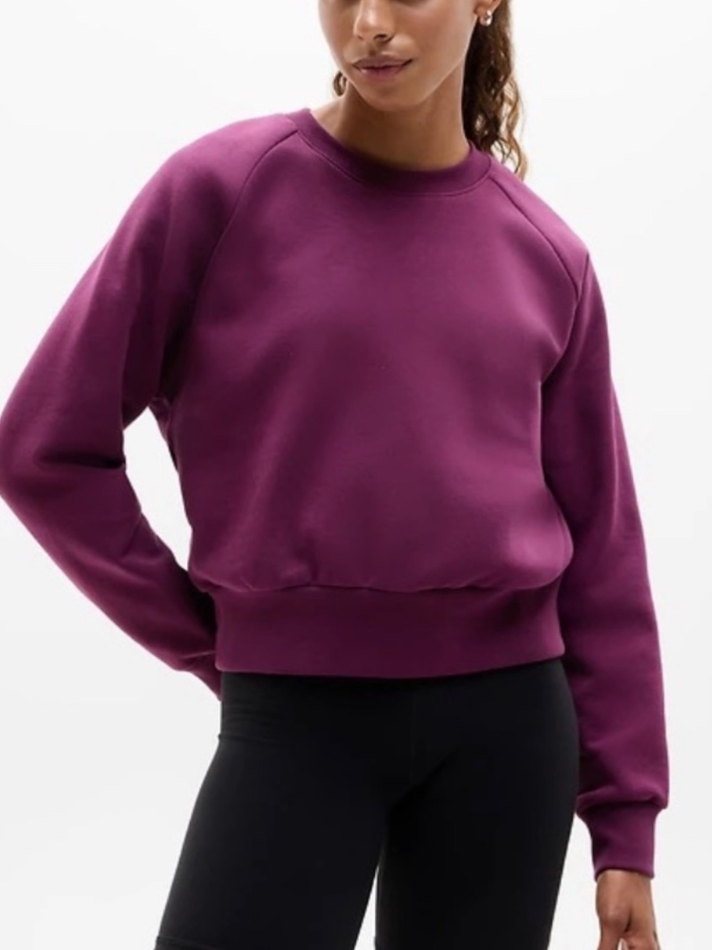 Athleta Forever Fleece Relaxed Crewneck Sweatshirt